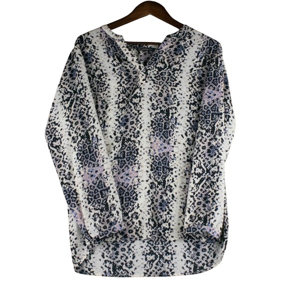 Adrianna Papell Tops - Adrianna Papell Womens XL Animal Print Blouse Top Long Sleeve